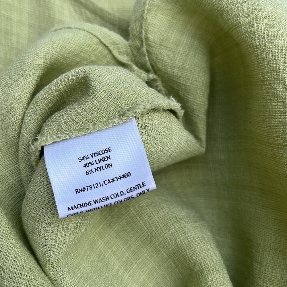 Eileen Fisher green XL  button down top. - Picture 7 of 7